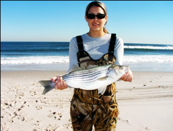 surf casting -- first striper