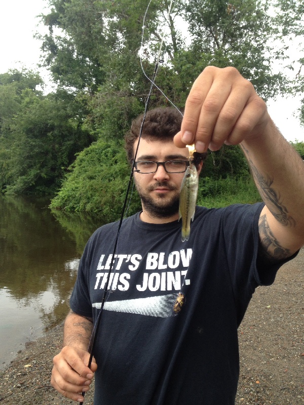 My boy bbelgarde53 with his biggest bass of the year