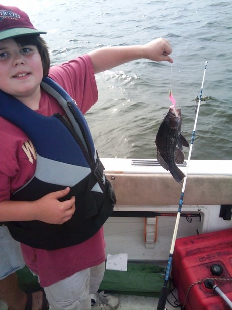 nicholas first salwater fish near Jamestown